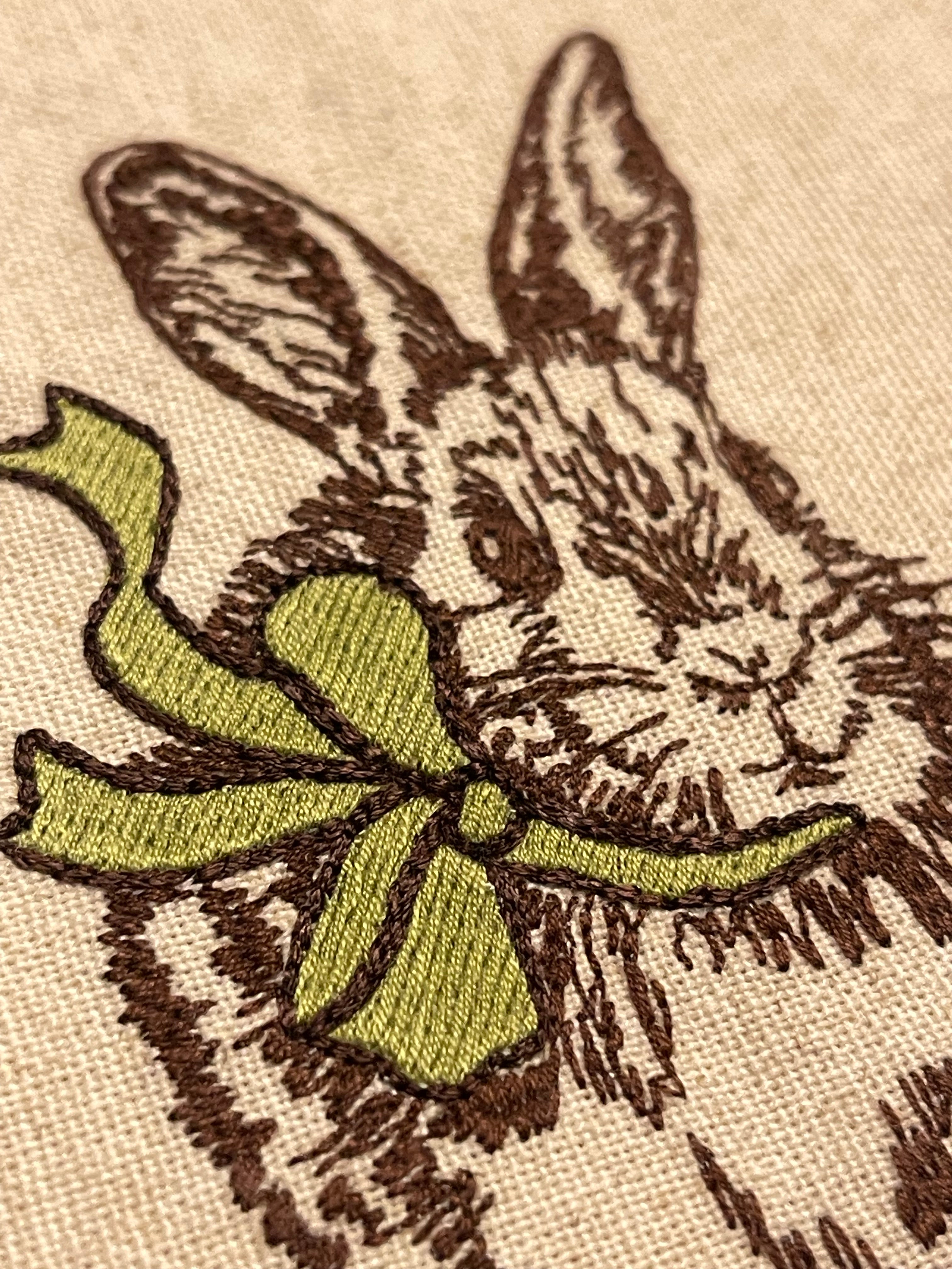 Serviette Hasen mit Schleife